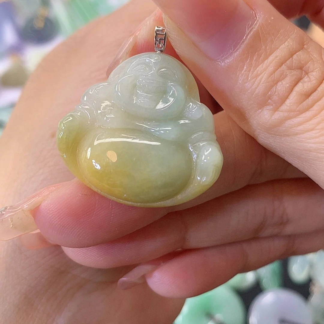 【闪购商品】翡翠吊坠(赠链)18K金镶嵌