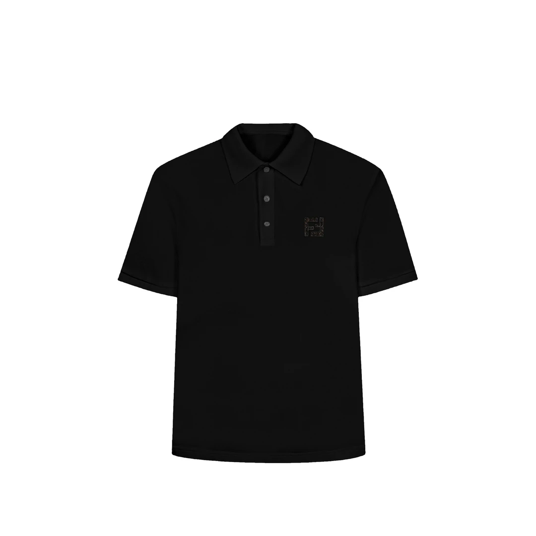 朗尼芬迪2025新款烫钻休闲翻领短袖POLO衫男款7316270302