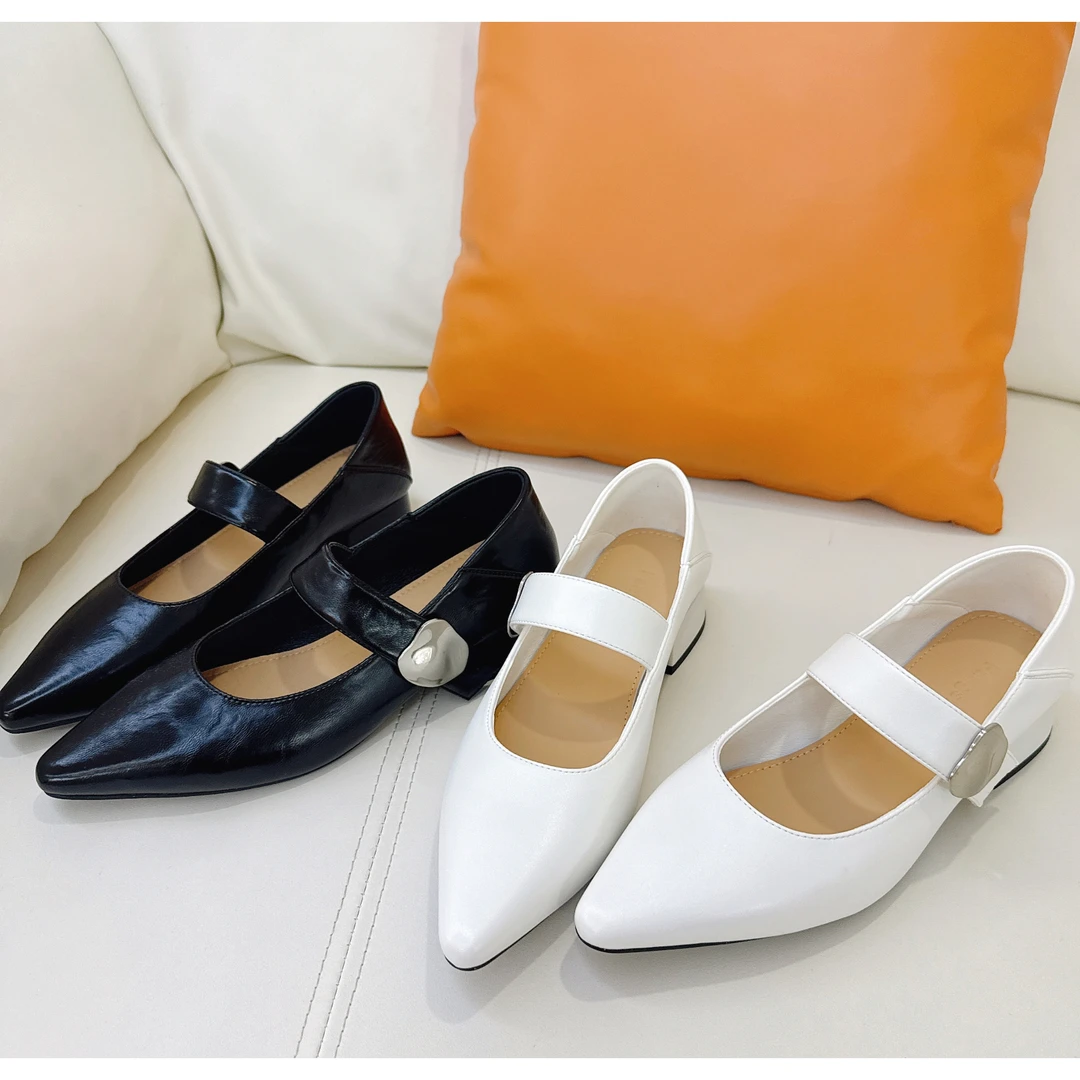 【时髦女生】气质尖头方跟时尚百搭小单鞋A2870