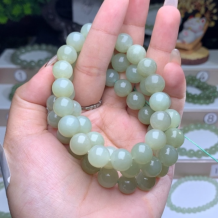 和田玉未镶嵌手链和田玉晴水10mm项链（多样性发其一）