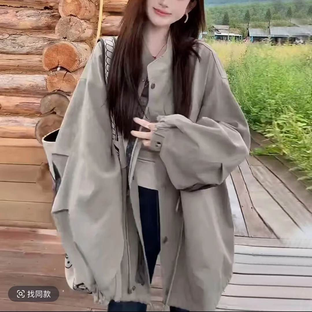 英伦风中长款小个子风衣外套女2025春秋新款大衣时尚百搭休闲上衣