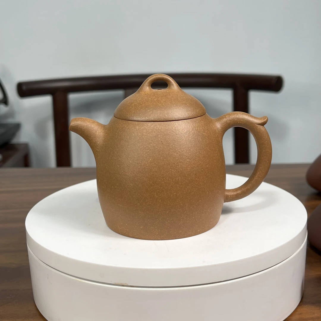全手工秦权壶原矿黄金段210毫升徐亚琴制紫砂壶实价