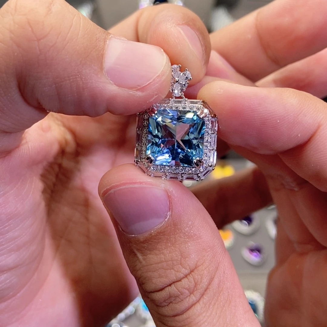 托帕石颈饰银S925镶嵌东*猫