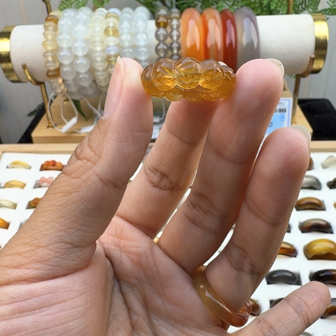 玛瑙/玉髓未镶嵌戒圈11/12圈
