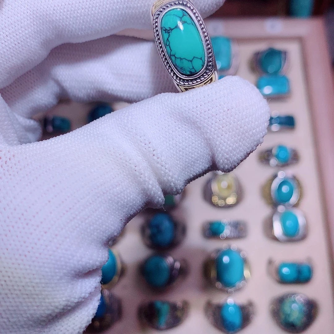 绿松石银S925镶嵌颈饰