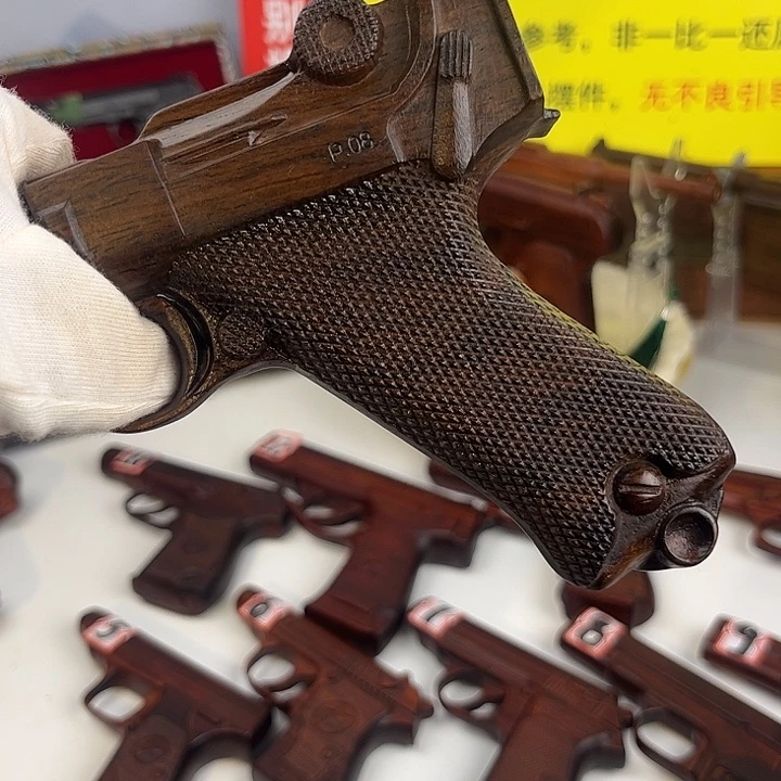 香榧木黑檀木鲁格摆件