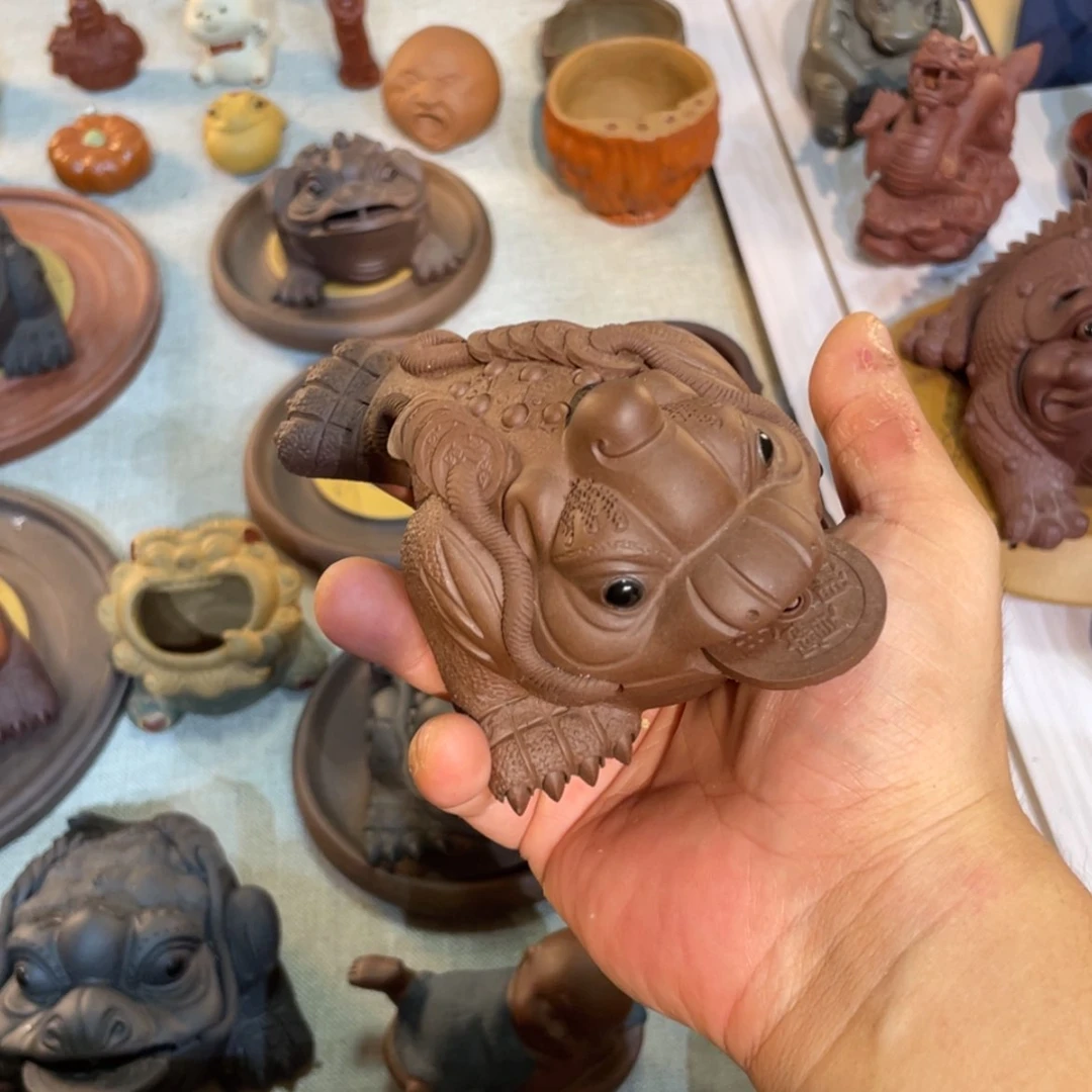 【闪购商品】紫砂茶宠紫泥小蟾