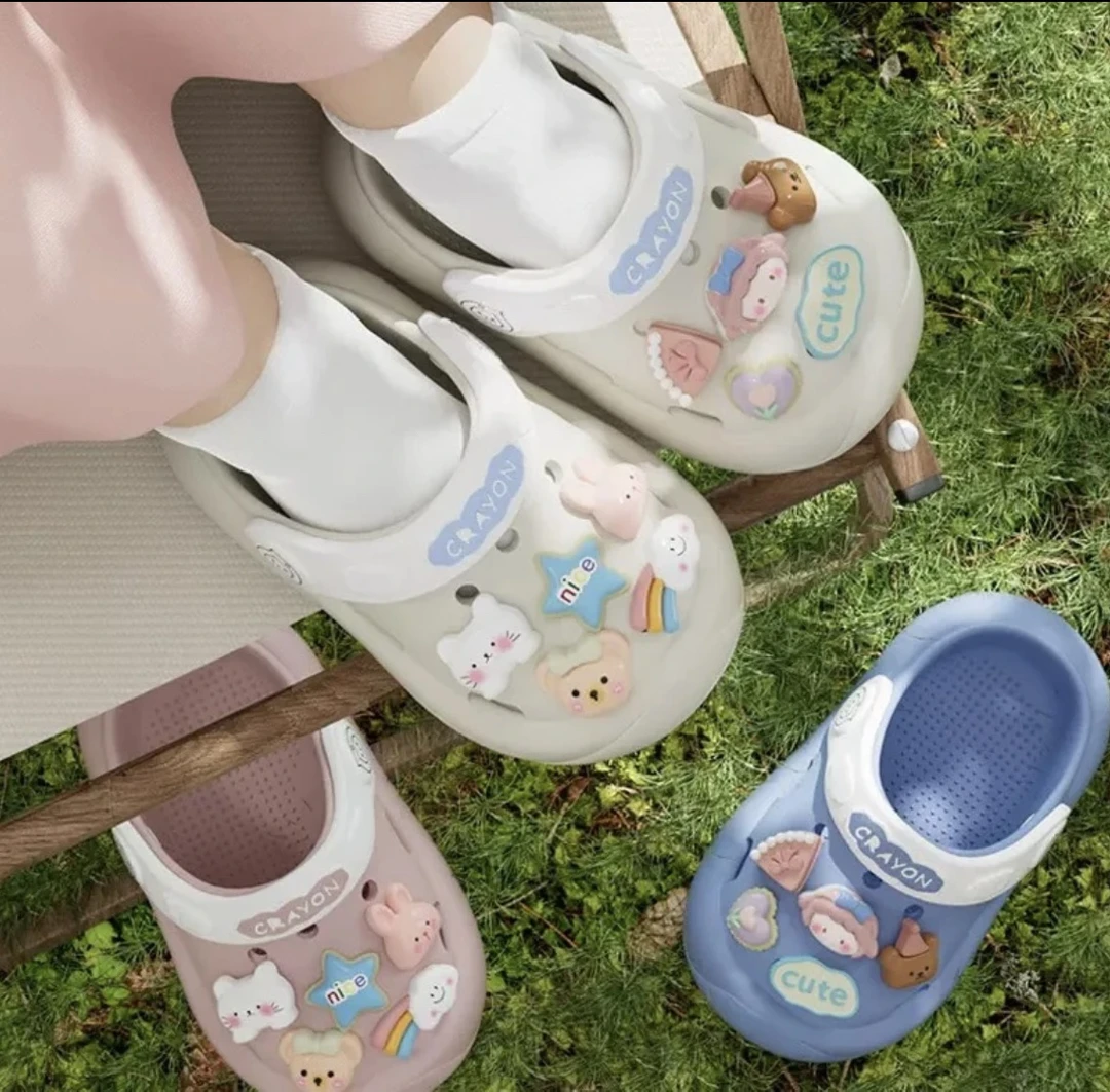 宝宝拖鞋夏季婴幼儿防滑包头洞洞鞋