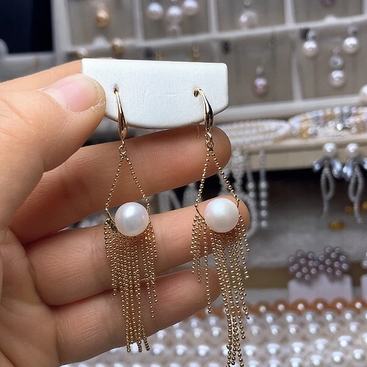 银S925镶嵌珍珠首饰淡水珍珠