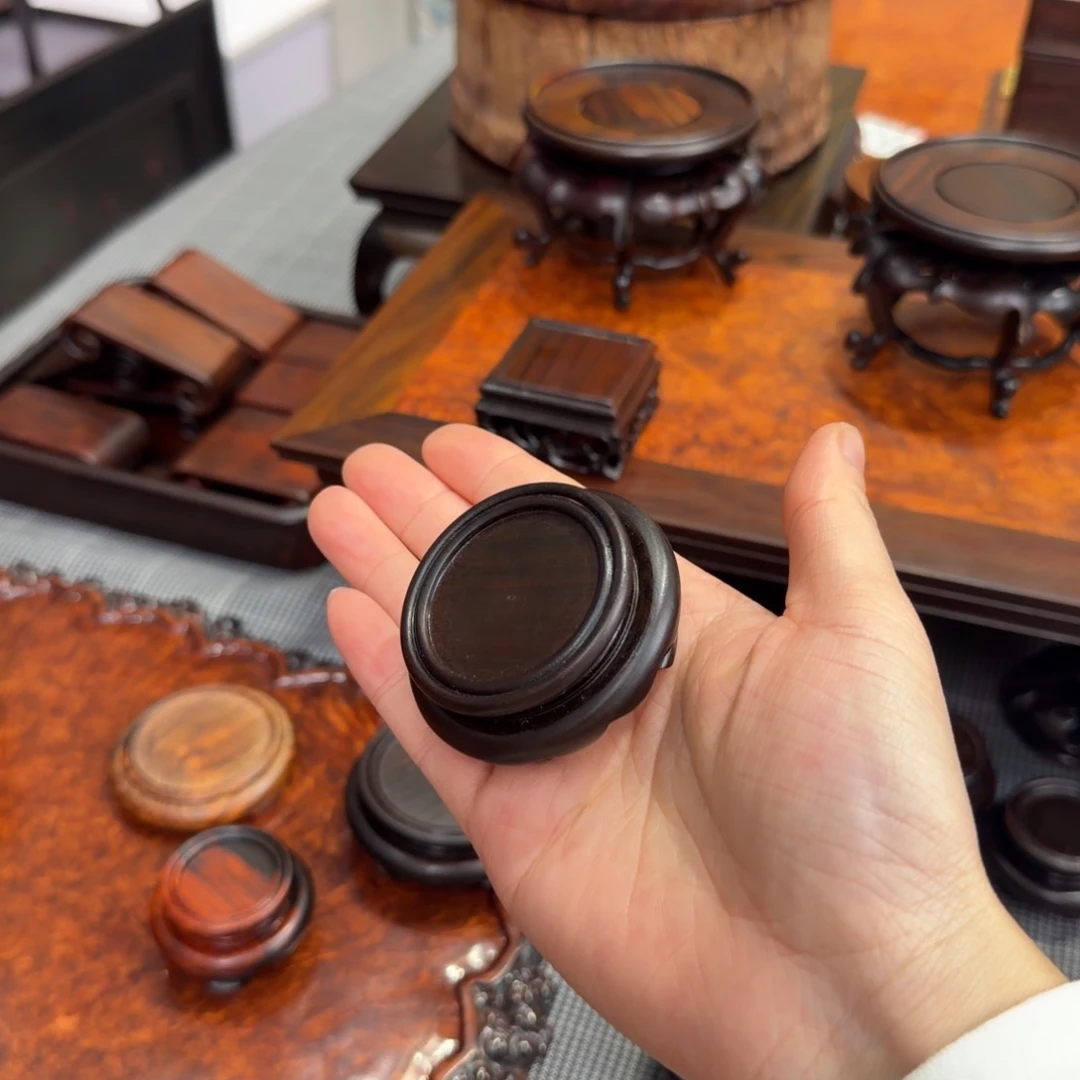 麒***月木大红酸枝交趾黄檀底座