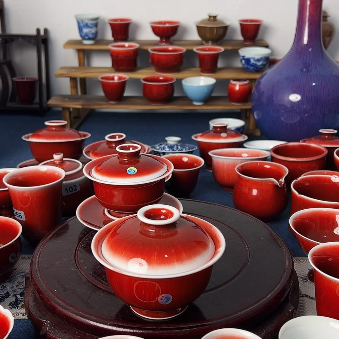 景德镇陶瓷原矿郎红茶具