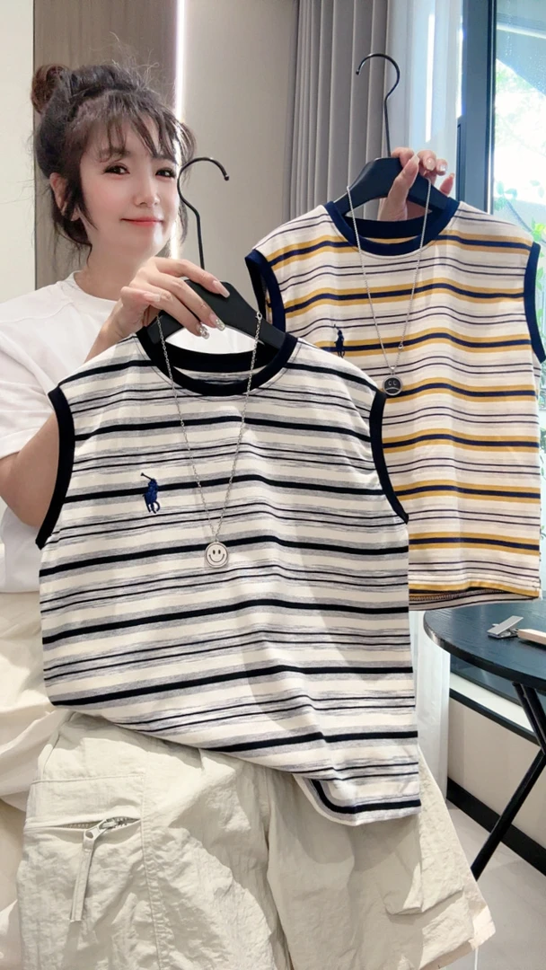 儿童夏季新款无袖条纹背心休闲百搭无袖上衣
