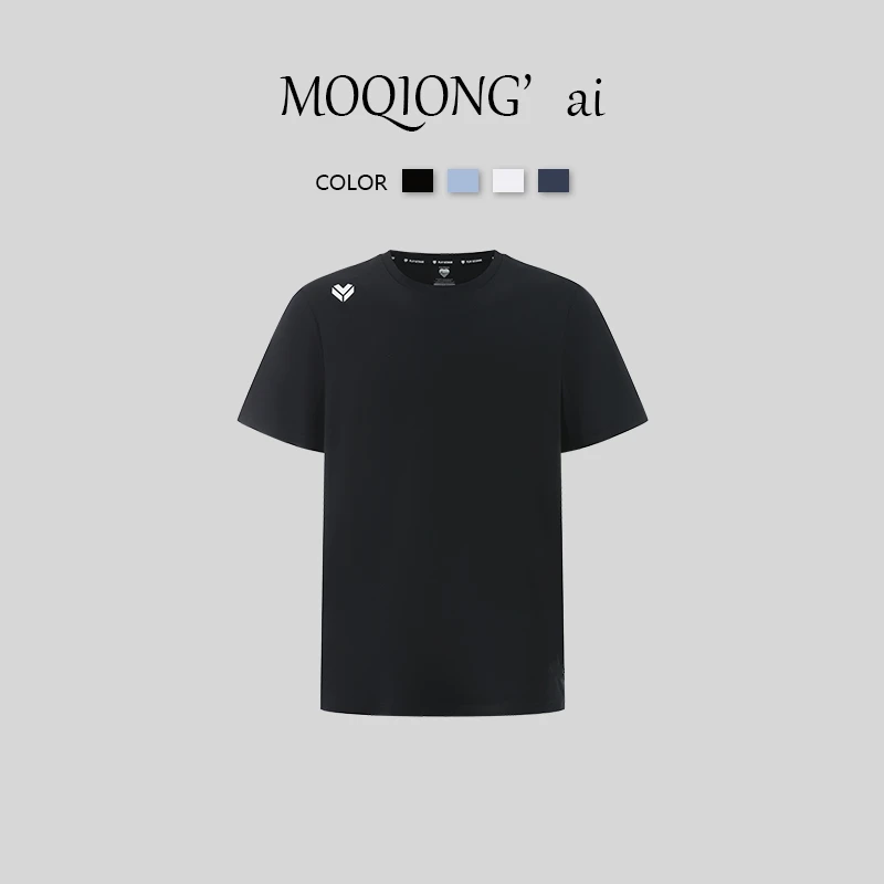 【墨琼】“神奇T恤·速干系列”男士柔软吸湿排不起褶汗圆领T恤短袖182