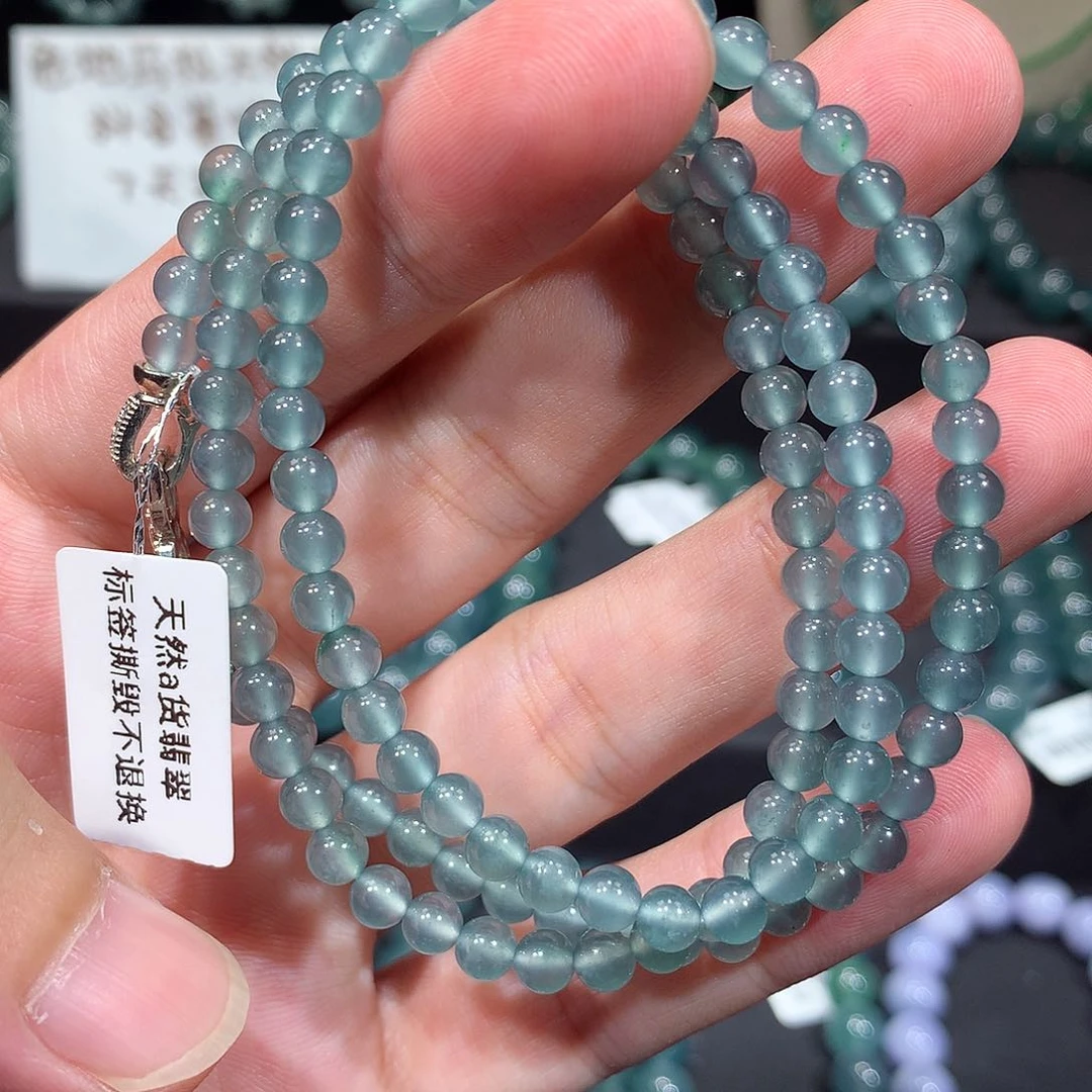 翡翠未镶嵌套链天然a货翡翠项链4.8