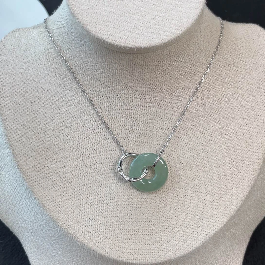 翡翠颈饰银S925镶嵌55888