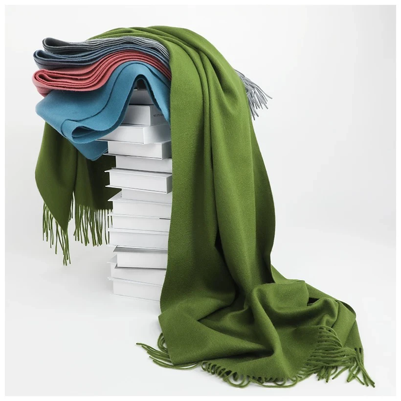 内蒙古围巾LLLLL披肩羊绒羊毛时尚百搭双面