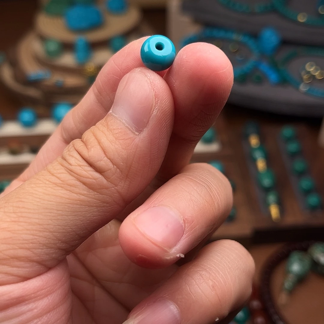 绿松石未镶嵌4.5直切手串