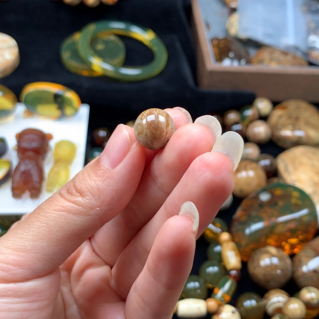 未镶嵌颈饰琥珀高***3单珠