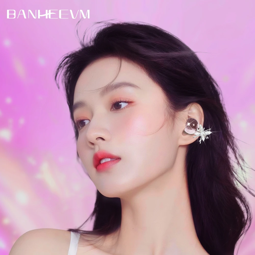 半希AI蝴蝶耳夹蓝牙耳机多语言翻译会议纪要定位找回快充超长续航