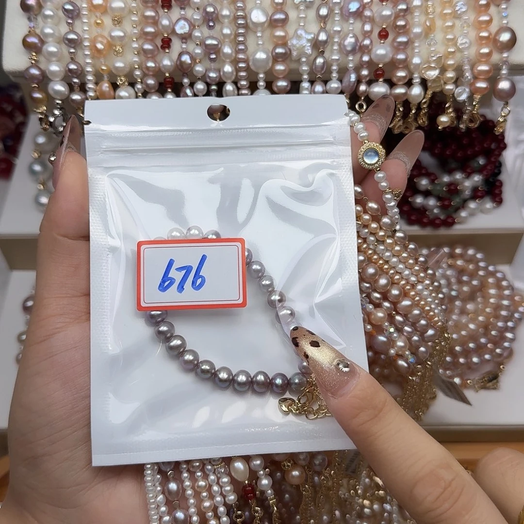 不***i钛钢手绳淡水珍珠