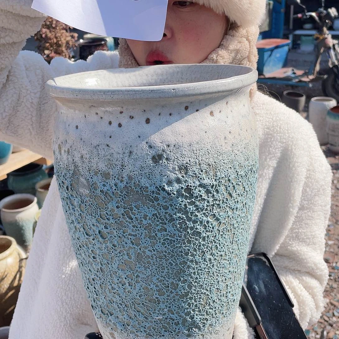 红陶王嫂花盆0130-166