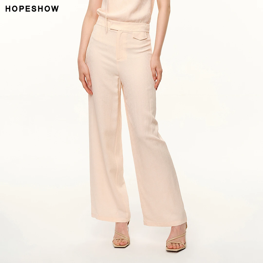 红袖纯色宽松直筒长裤89324131201