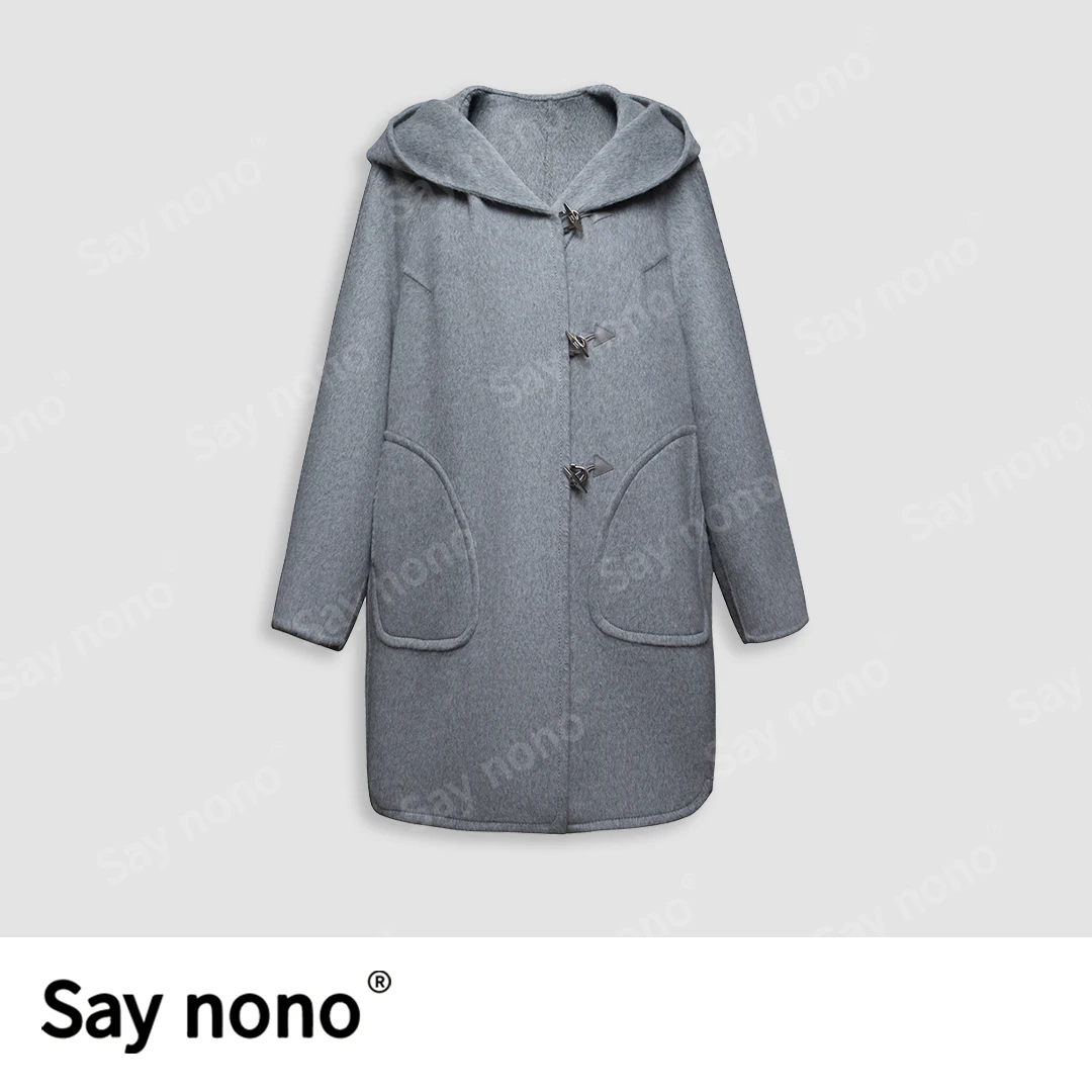 懒猫nono│Saynono桑蚕丝骆驼绒休闲大衣/SY55175