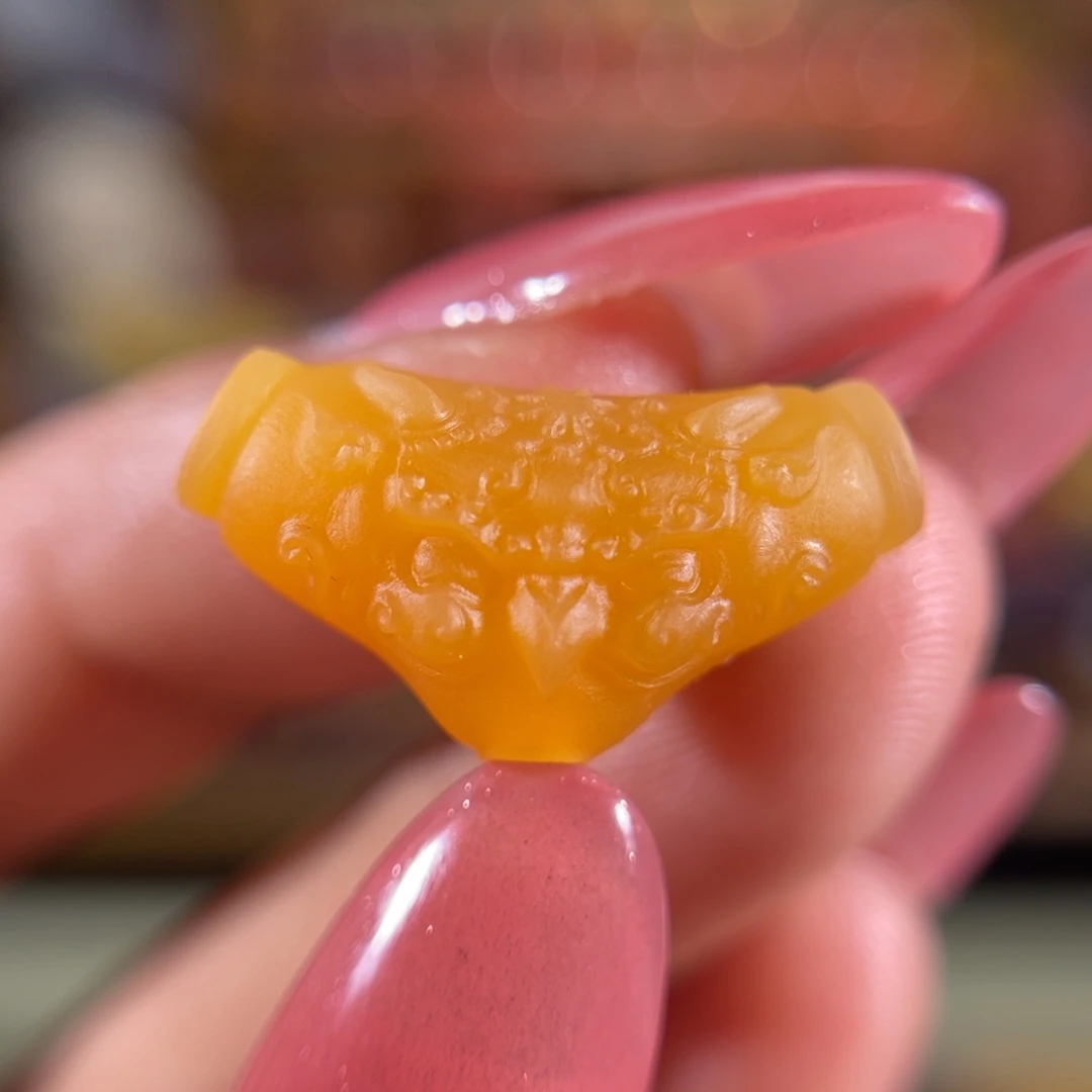 石英质玉（黄龙玉）玉化料大鹏鸟三通未镶嵌