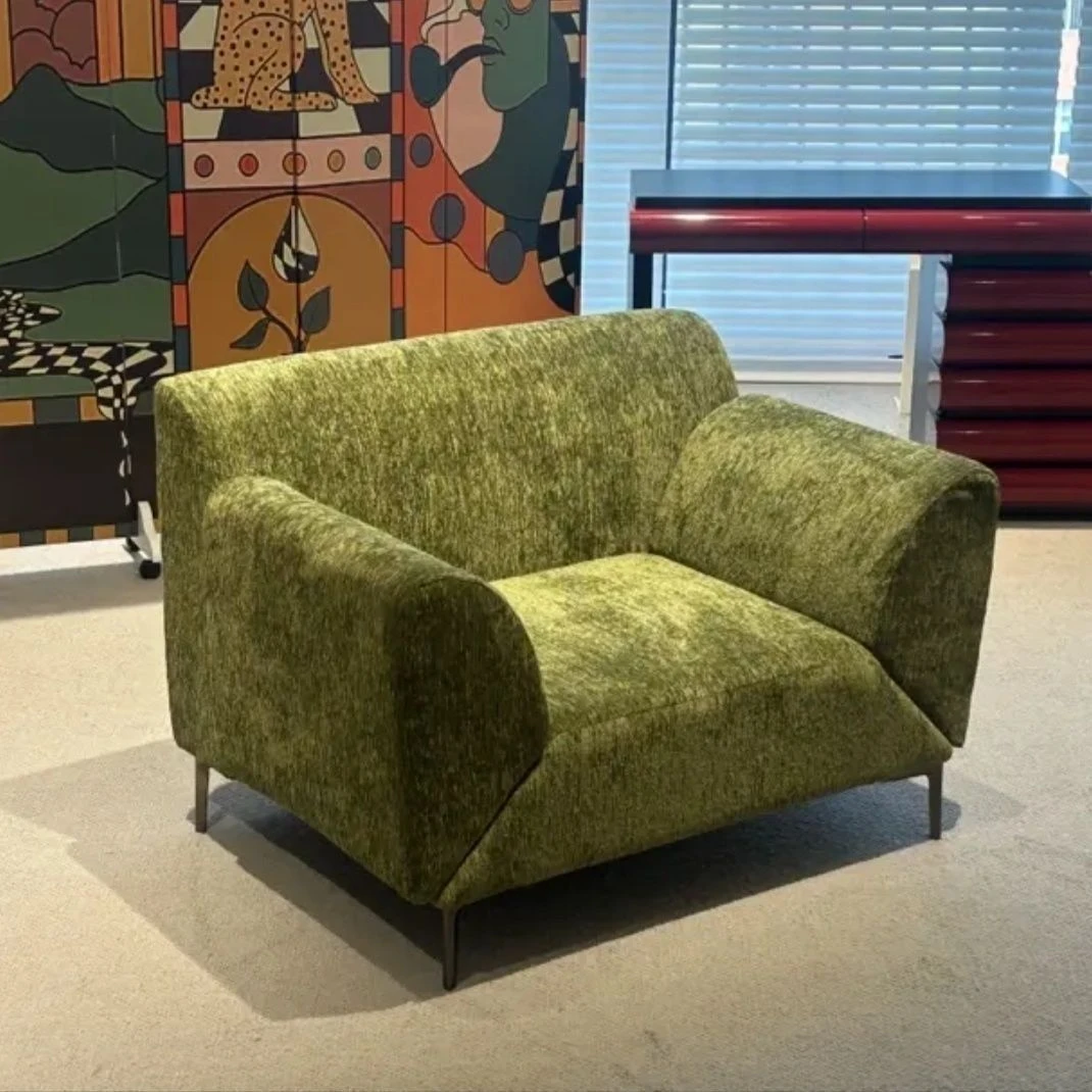 休闲椅北欧轻奢意式极简单人椅法式简约客厅阳台懒人沙发躺椅可躺