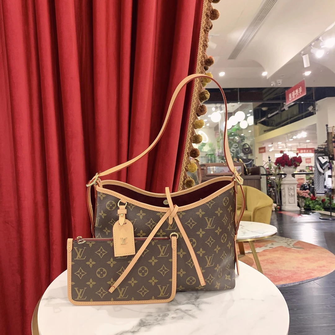 95新 LouisVuitton/路易威登 carryall小号单肩包芯片款31102591