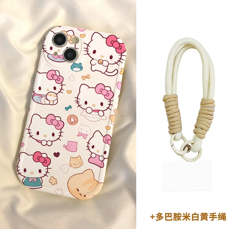 【苹果/华为/荣耀/OPPO/vivo/小米】七只KT猫大眼凹槽防摔手机壳