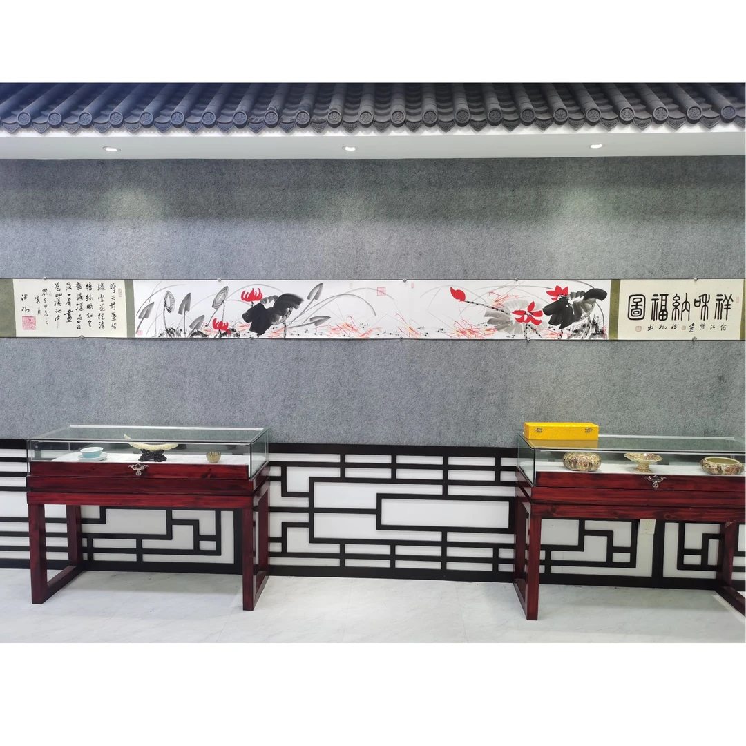 闫保山  何江熊《祥和纳福图》5米长卷手绘国画收藏