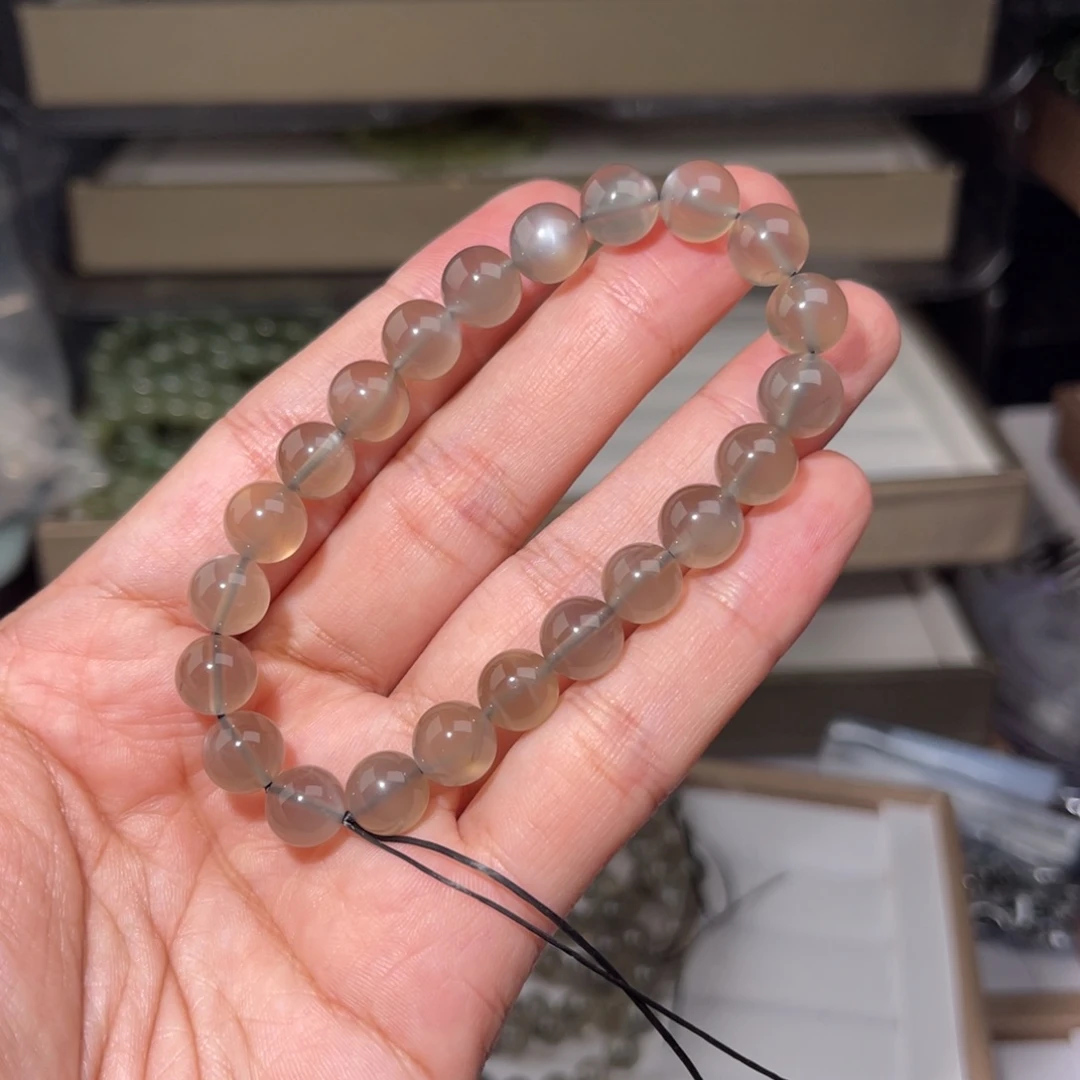 水晶手链未镶嵌茶月光040