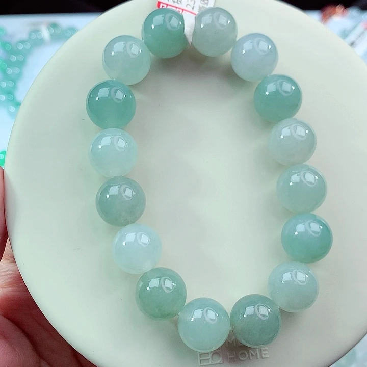 翡翠未镶嵌手链卡12.5