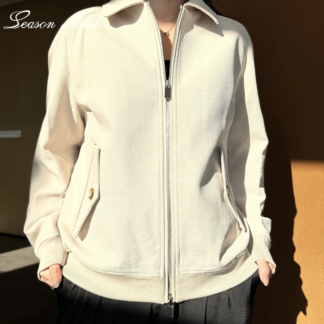 SEASONMARK秋冬新款时尚翻领夹克外套休闲百搭cleanfit简约情侣男