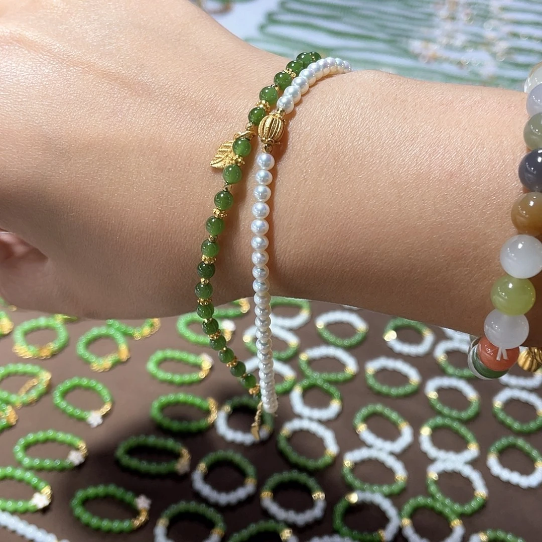 和田玉（碧玉）银S925镶嵌颈饰