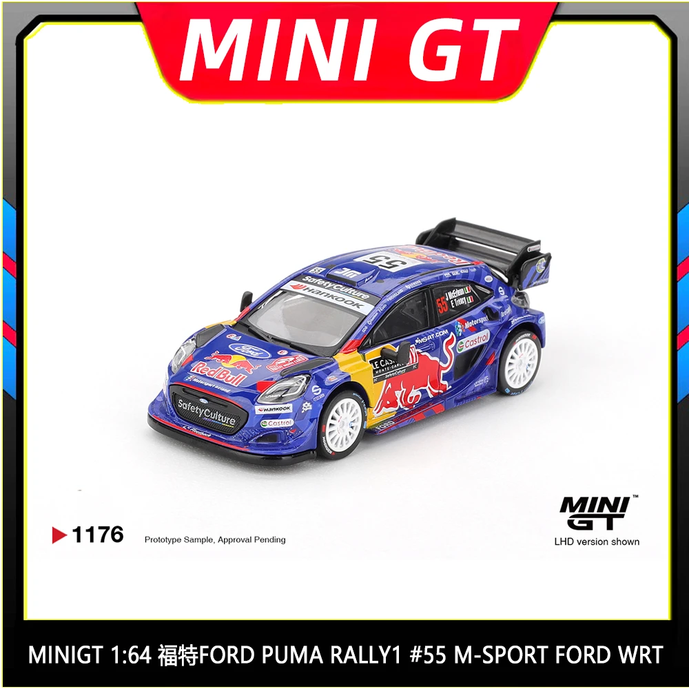 预售 MINIGT 1:64 福特 Puma Rally1 #55 合金收藏汽车模型#1176