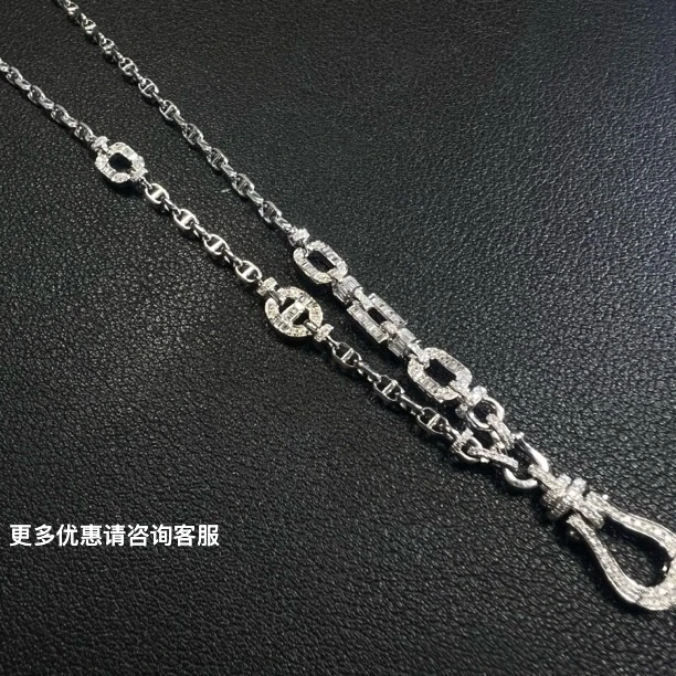 重工18k金天然南非钻豪华猪鼻链豪华大气时尚万能链大货高货链