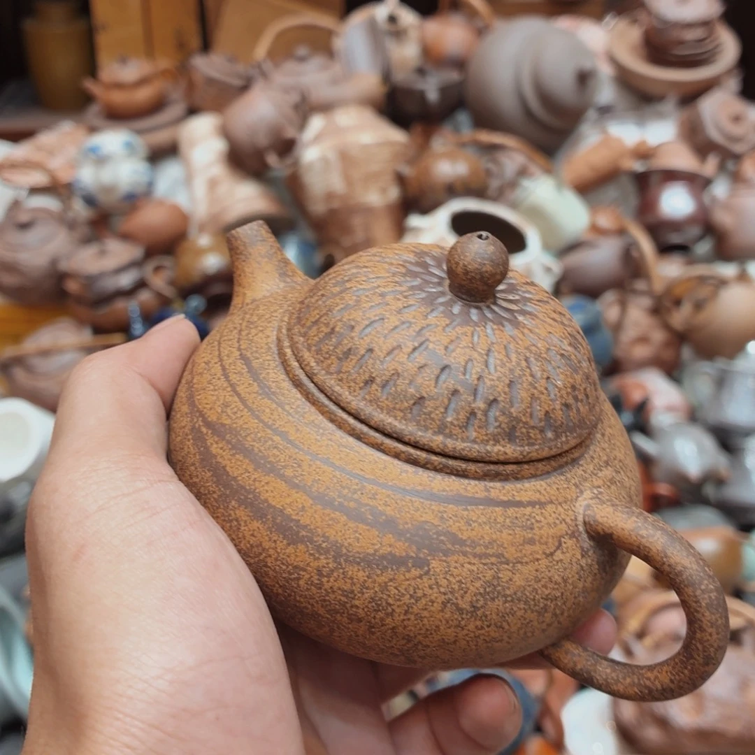 柴烧老岩泥高温茶器皿
