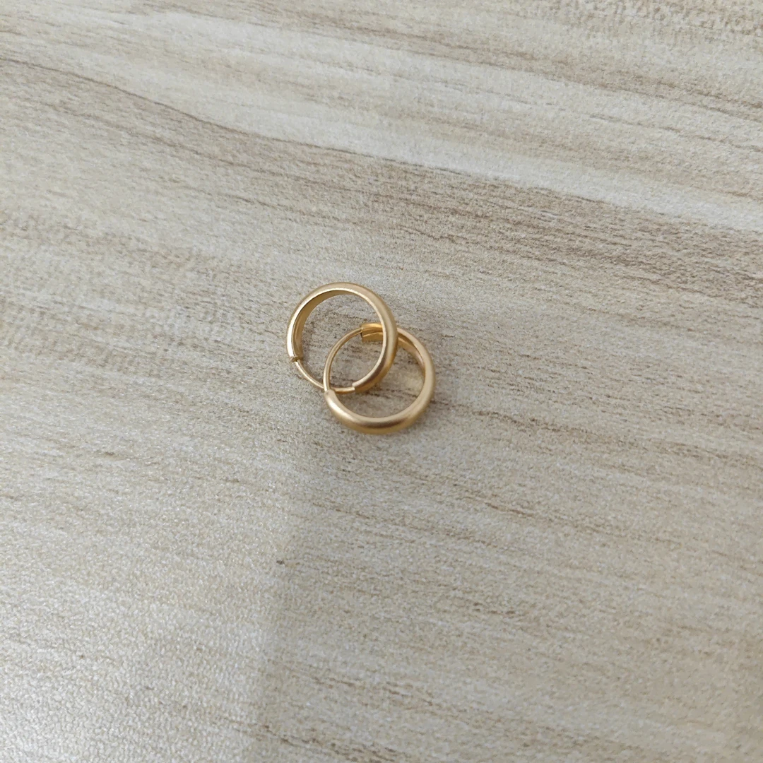 珺铺黄金 足金999厚版素圈耳扣5G工艺知性优雅气质款