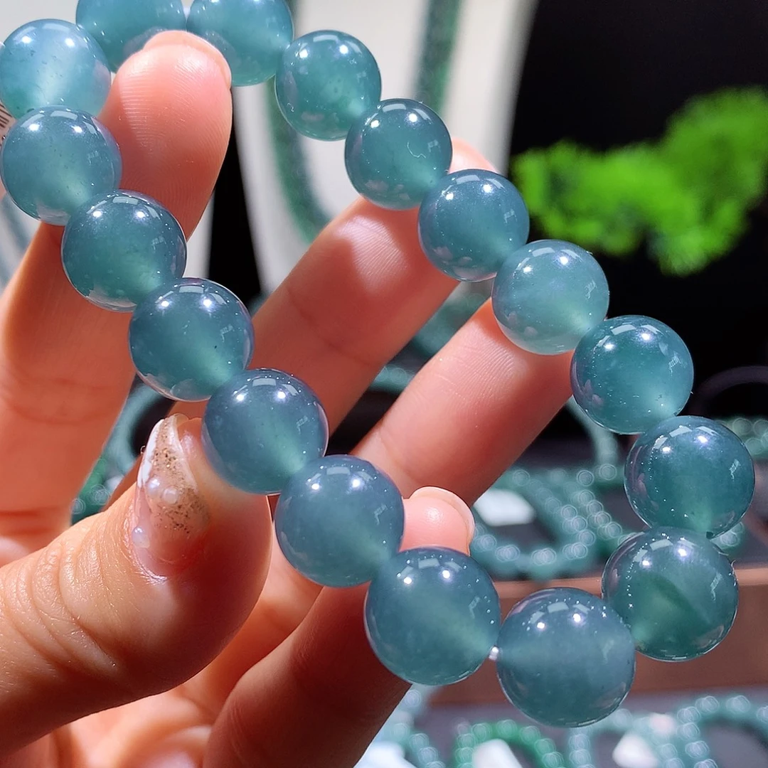 翡翠未镶嵌手链天然a货翡翠手串12mm