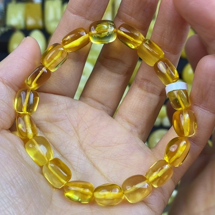 蜜蜡手链未镶嵌天然原矿假一赔十