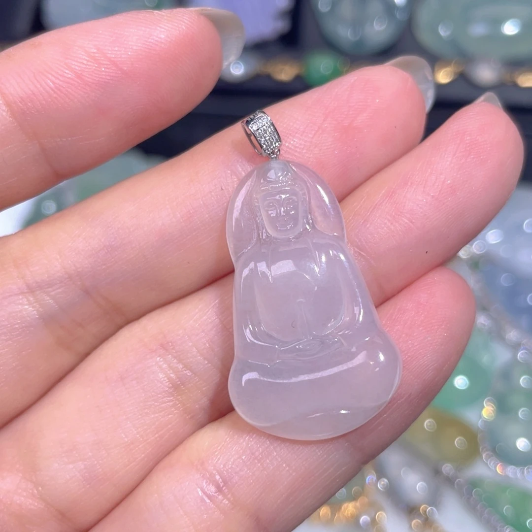 颈饰18K金镶嵌翡翠翡翠
