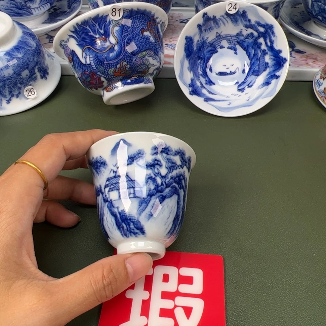 陶瓷景德镇纯手工纯手绘茶具木木83变形