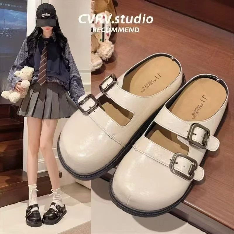 包头包头拖女外穿包脚趾头凉拖鞋舒适韩版百搭软底