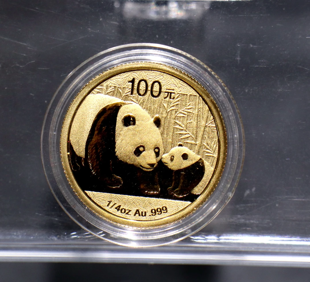 2011年熊猫1/4盎司金币 原封