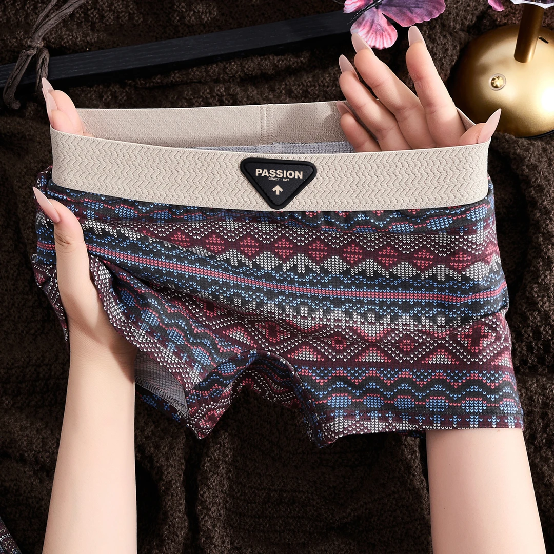 复古民族风网红爆款平角内裤夏季薄款安全防走光女生打底四角裤