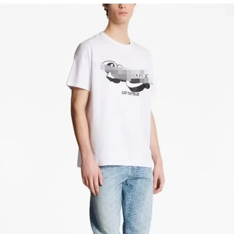 男士白色圆领T恤