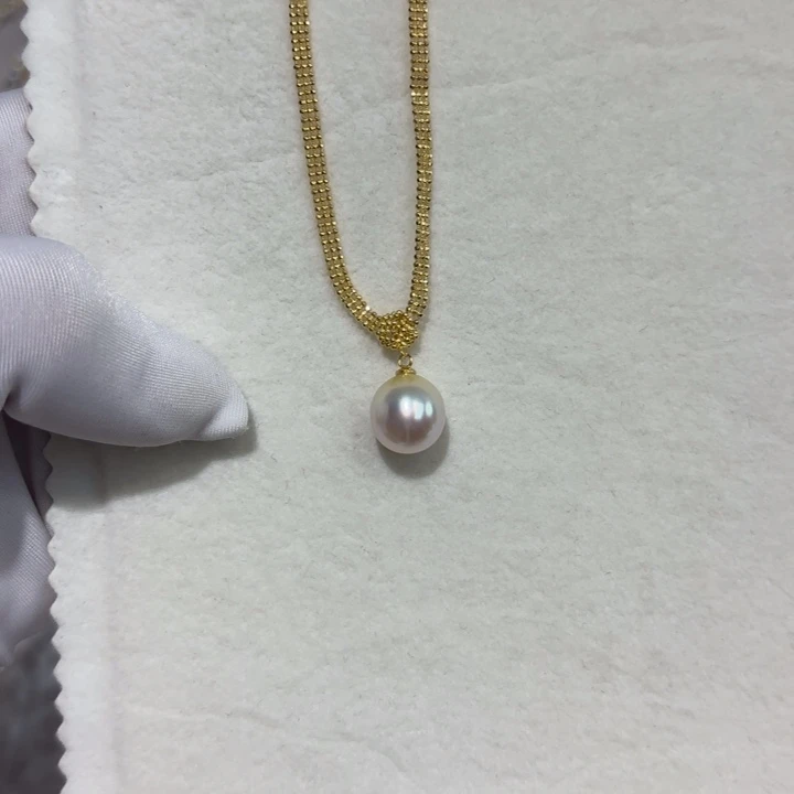 海水珍珠银S925镶嵌颈饰