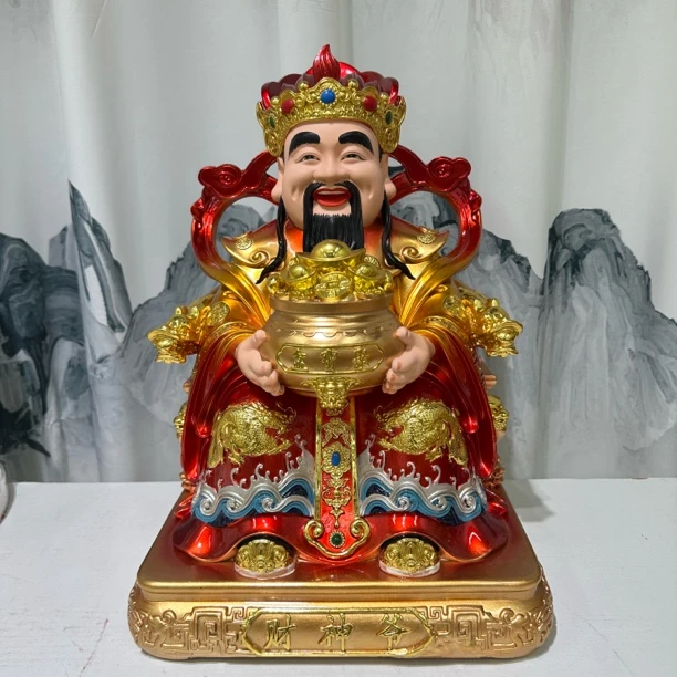 树脂财神爷神像文财神摆件工艺品大气家用公司开业店铺客厅招财